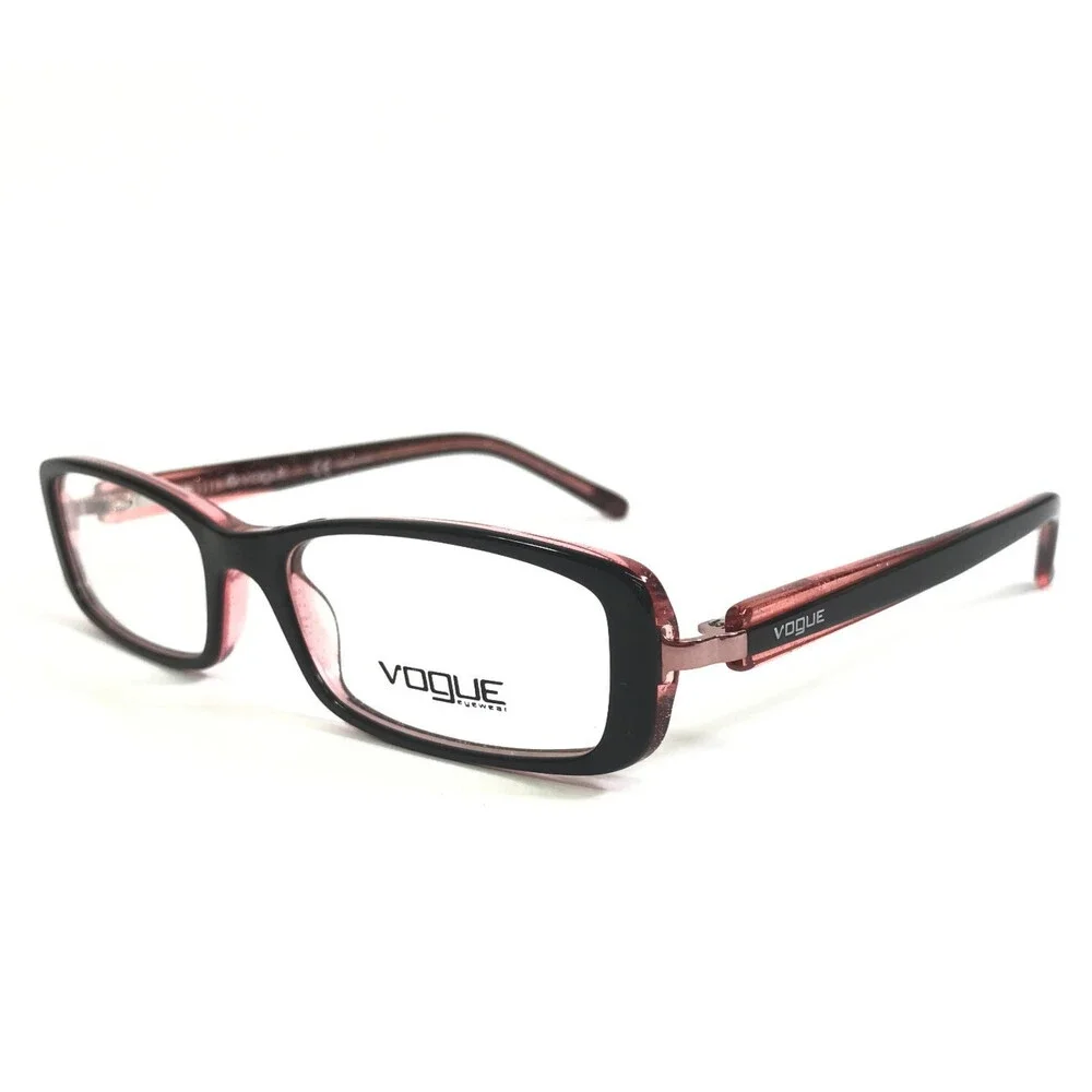 Vogue Eyeglasses Frames VO2647 1689 Black Transparent Pink Full Rim 50-16-130